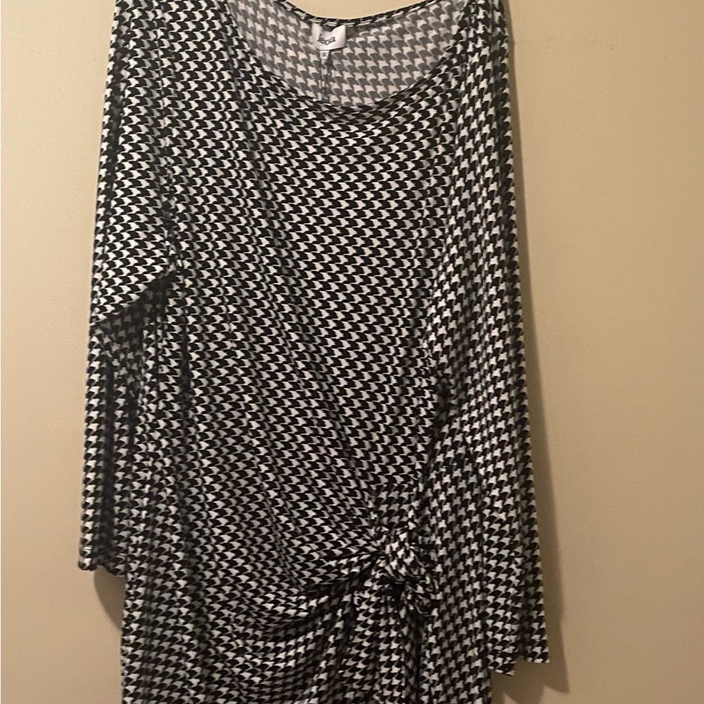 Black and White Houndstooth Women's Dress